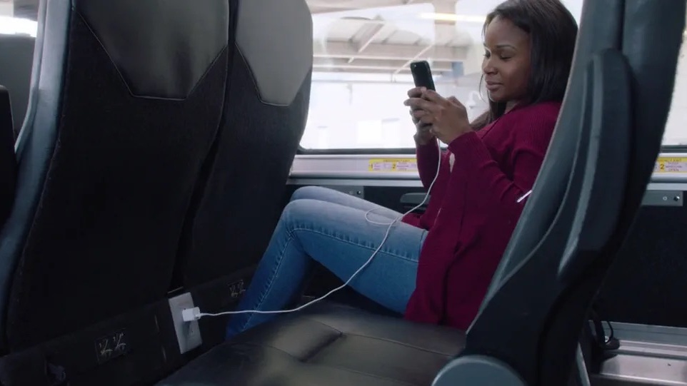 Greyhound bus interior